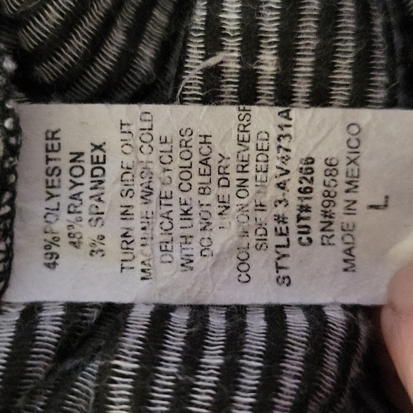 Black and White Striped Top - Picture 7 of 7